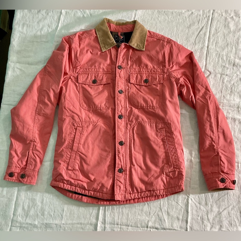 VNTG Abercrombie‎ & Fitch Men's M Coat Barn Jacket Flannel Lined Corduroy Collar